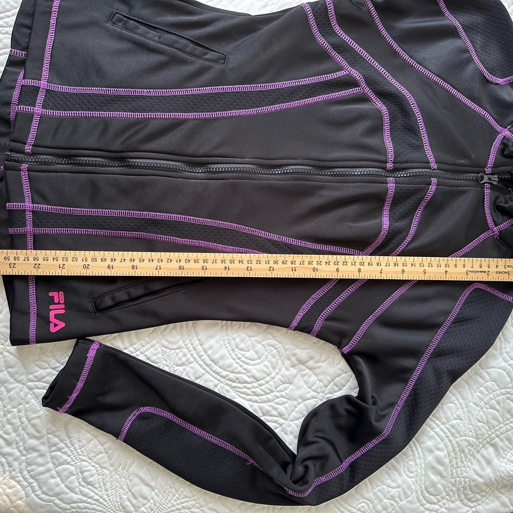 Women's Black and Purple Zip Up by Fila - Picture 14 of 17